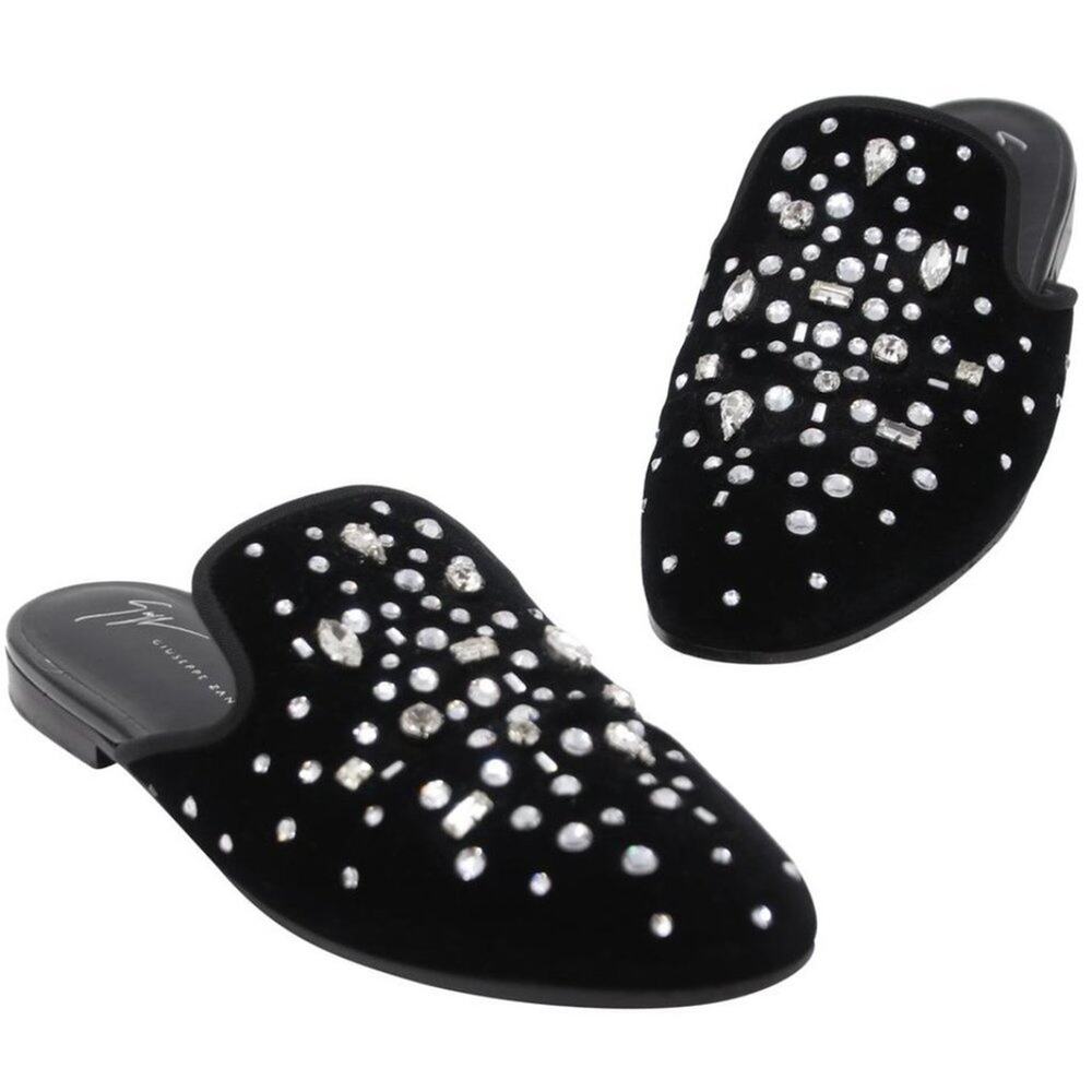 Giuseppe Zanotti Letizia Crystal 39.5 Mules GZ-1021P-0023